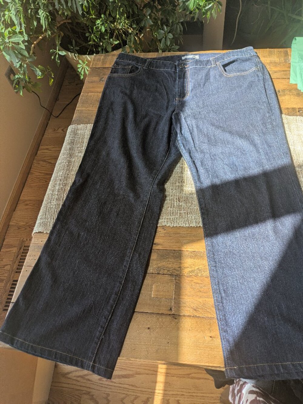 chicos platinum dark jeans bootcut size 3  (16) short 99% cotton #690